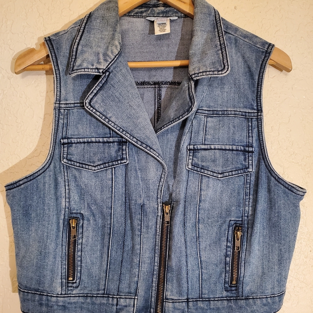 Candies Denim Jean  Vest/Jacket  Zip Up- XL